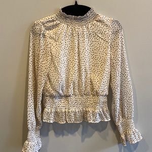Mock neck blouse